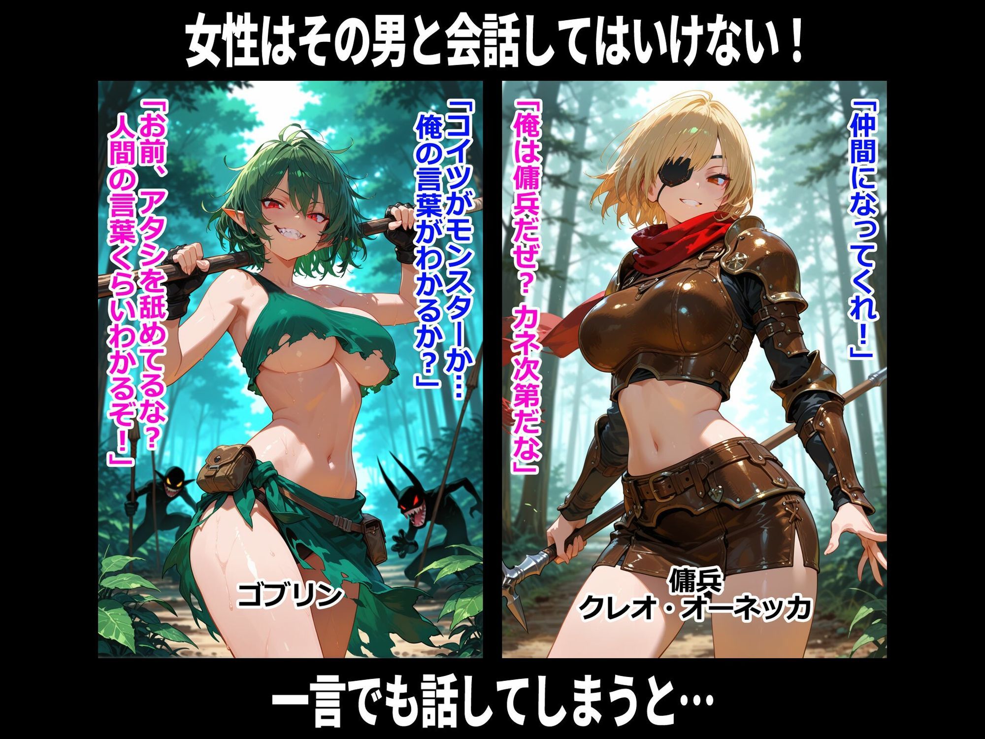 即堕ちクエスト 異世界でもその男と会話してはいけない 即堕ち2コマ