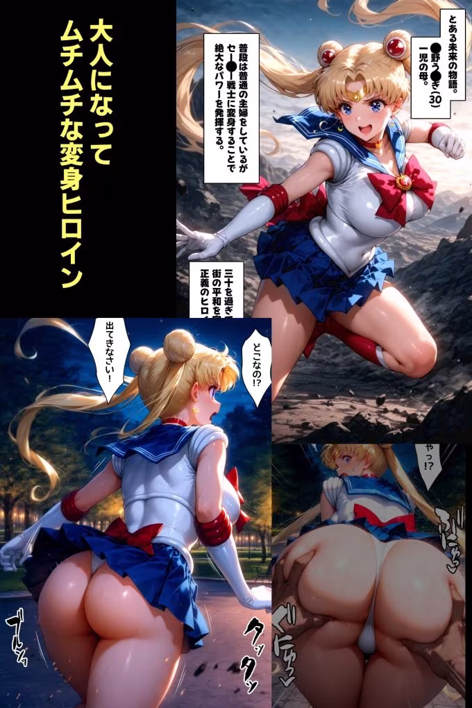 大人の変身ヒロイン催●敗北妊娠END・セーラー服の戦士出産地獄