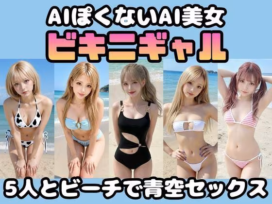 【AIぽくないAI美女】ビキニギャルとビーチで青空セックス【顔に妥協しない】