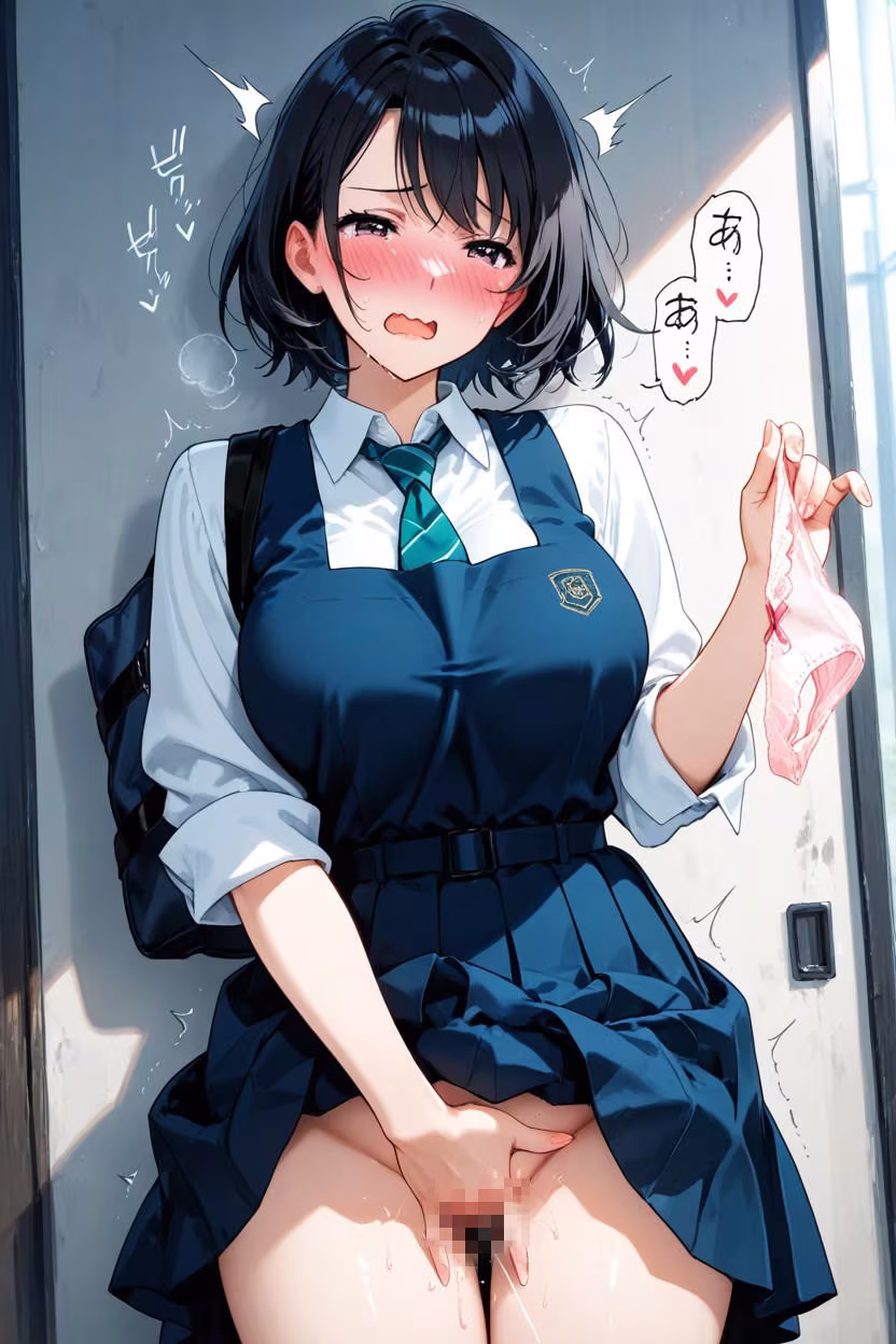 放課後の聖域 ── 清楚な制服美女が理性を手放す自慰絶頂画像集 ──【100枚＋PDF同梱】