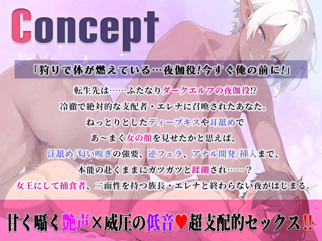 ふたなりダークエルフ族長に逆レ●プアナル調教全身汗舐めマゾ雌化支配される毎日