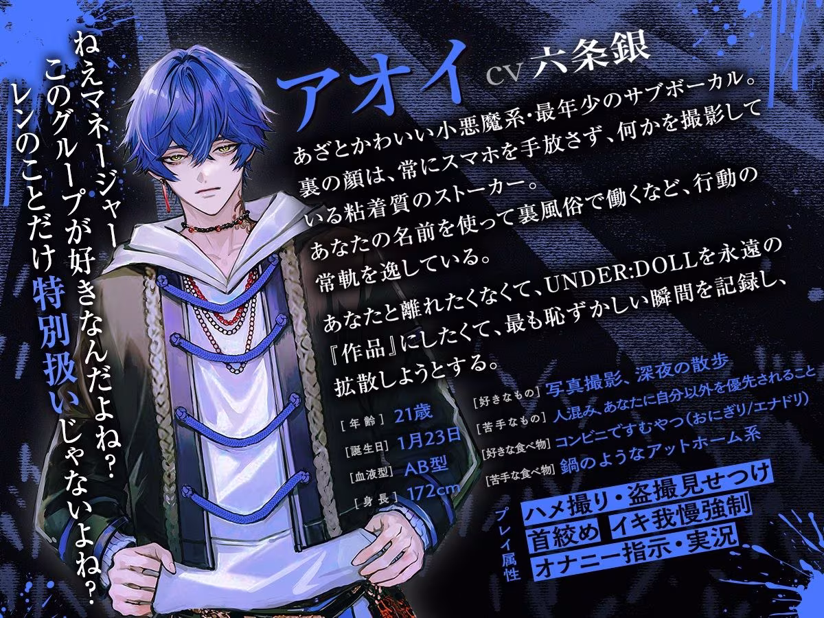 【晒し愛×絶頂管理】UNDER:DOLL 04.アオイ 永遠編「君のイキ顔、世界中に拡散しちゃおっか？（はーと）あはっ、泣いてるの？可愛いねぇ、もっと見せてよその無様な顔（はーと）」