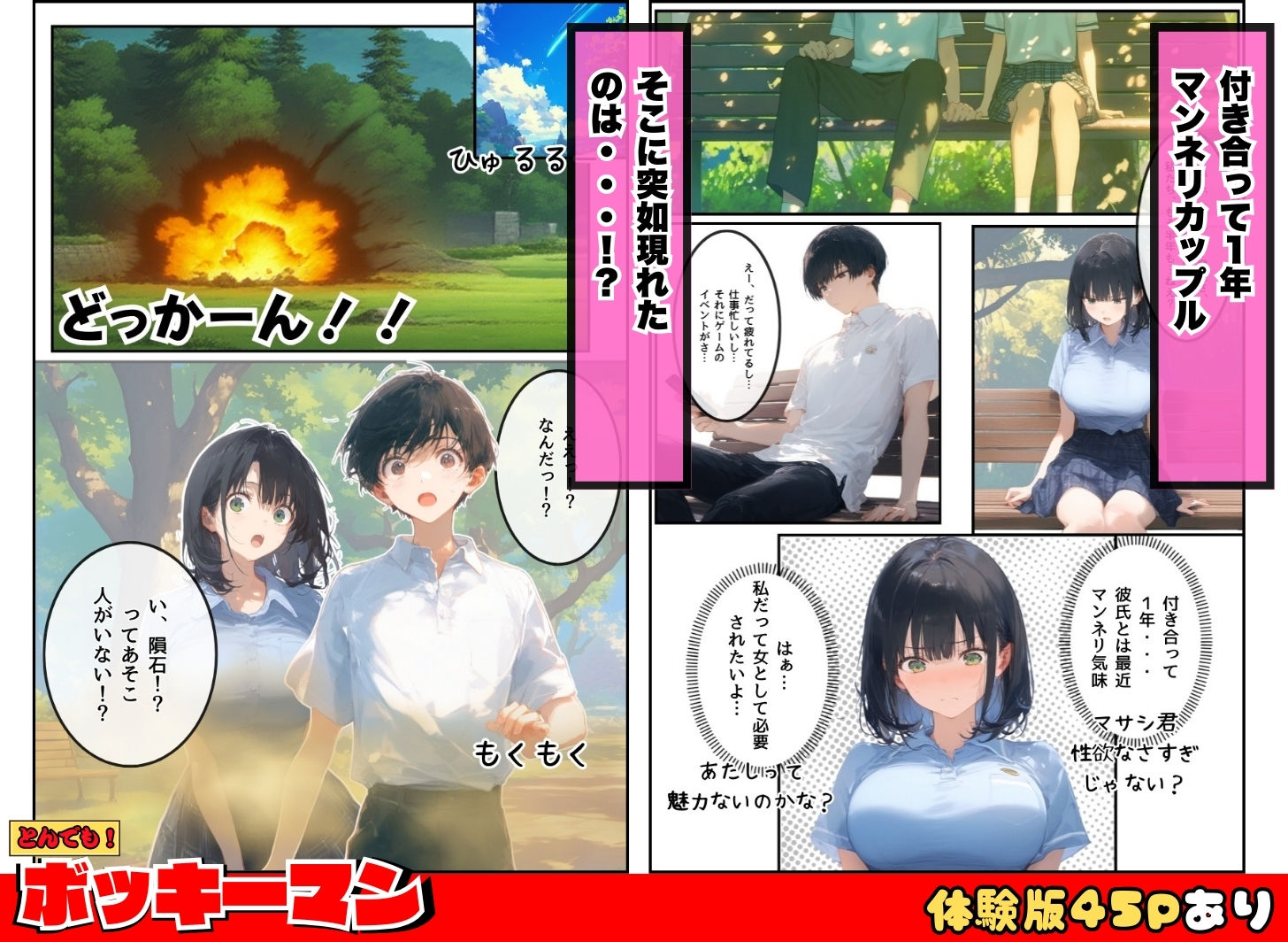 とんでも！ボッキーマン。〜彼氏の前で彼女を寝取ってボッキー！の巻〜