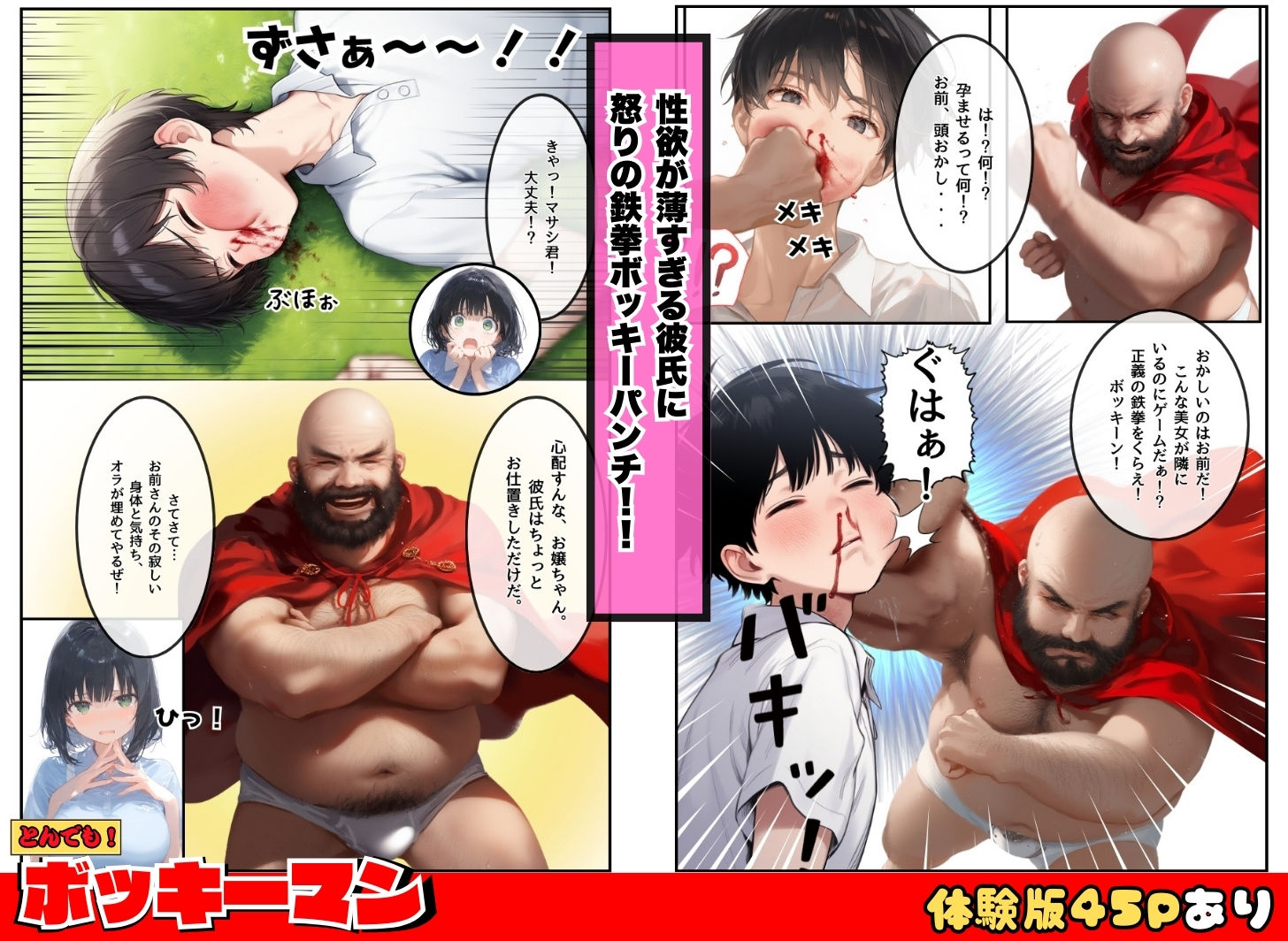 とんでも！ボッキーマン。〜彼氏の前で彼女を寝取ってボッキー！の巻〜