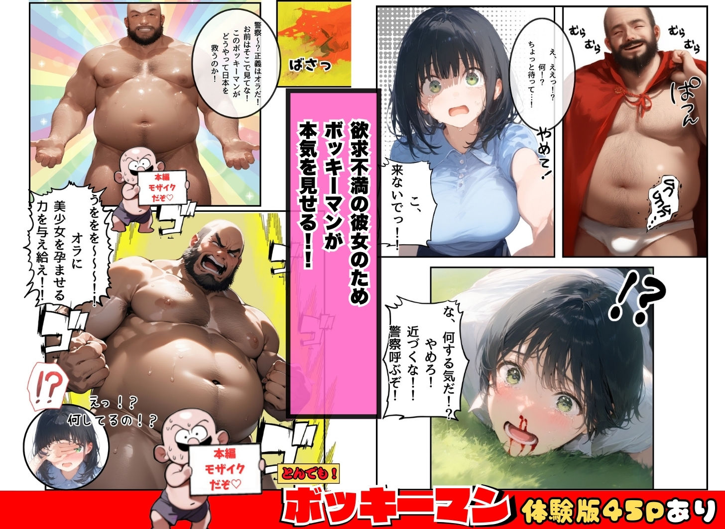 とんでも！ボッキーマン。〜彼氏の前で彼女を寝取ってボッキー！の巻〜