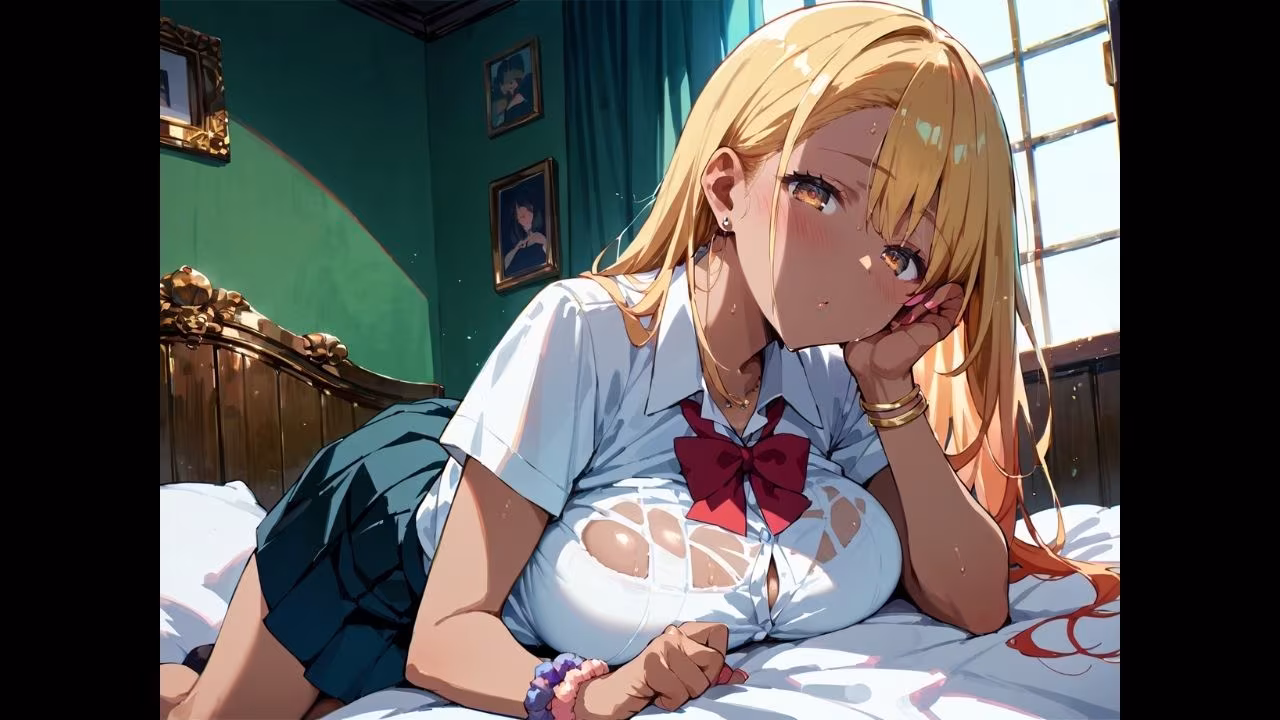 金髪ギャルとホテルで朝まで中出しH！