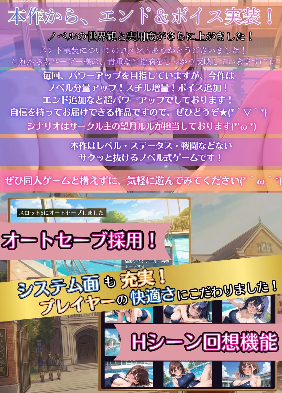 スク水少女は、誘惑する〜全国を目指すためなら、手段なんて選びません！〜【ボイス付き★】