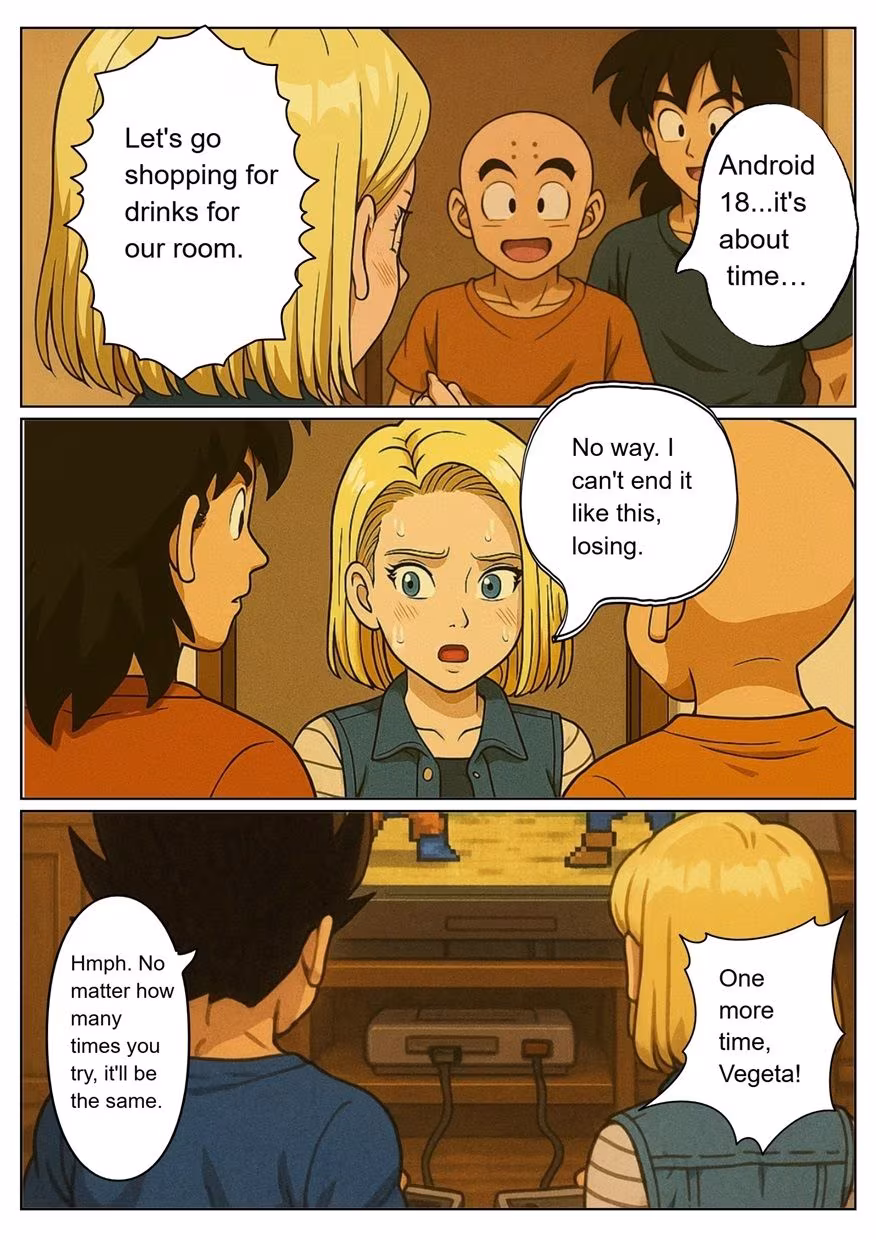 ［English］Android 18 is seduced by a Saiyan during a brief time alone with him while drinking. While Krillin is asleep， she continues to have sex with the Saiyan until morning...