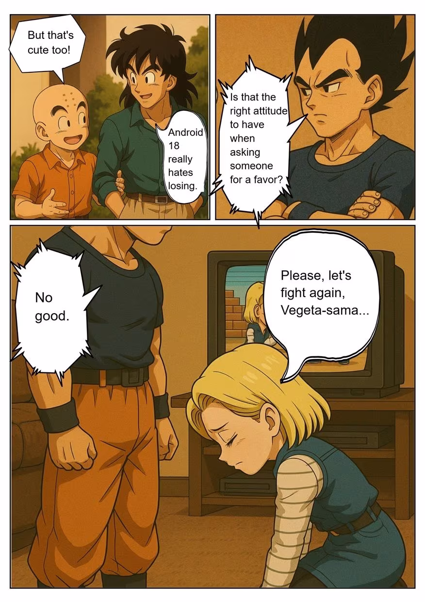 ［English］Android 18 is seduced by a Saiyan during a brief time alone with him while drinking. While Krillin is asleep， she continues to have sex with the Saiyan until morning...