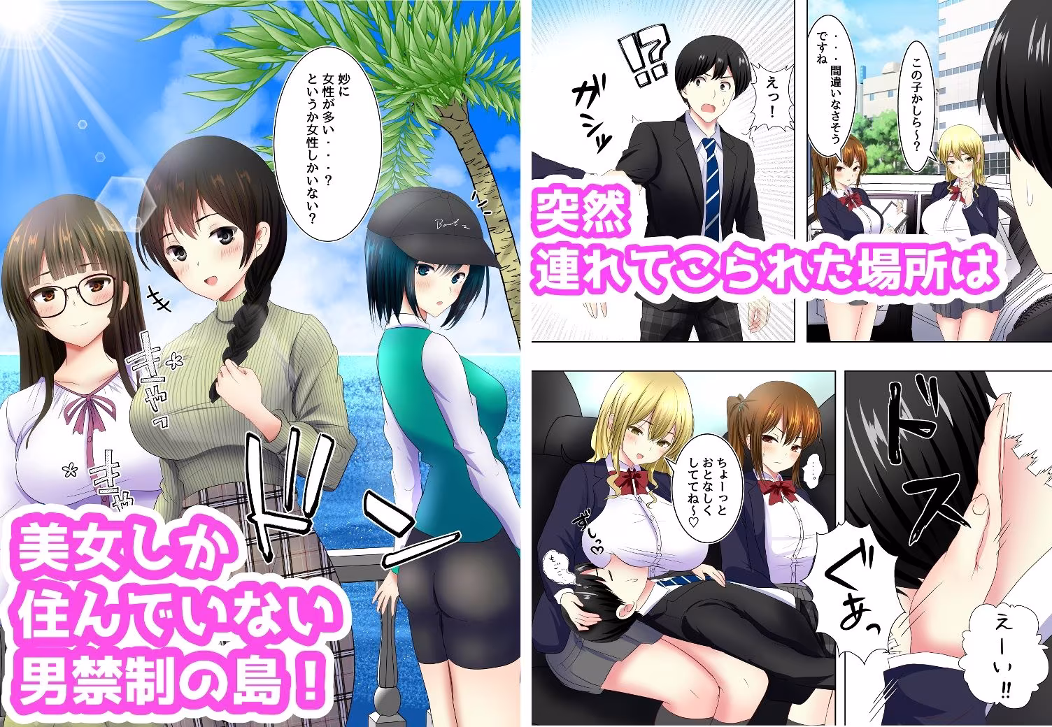 美女しかいない島でハーレムセックス中出しすることを頼まれる話