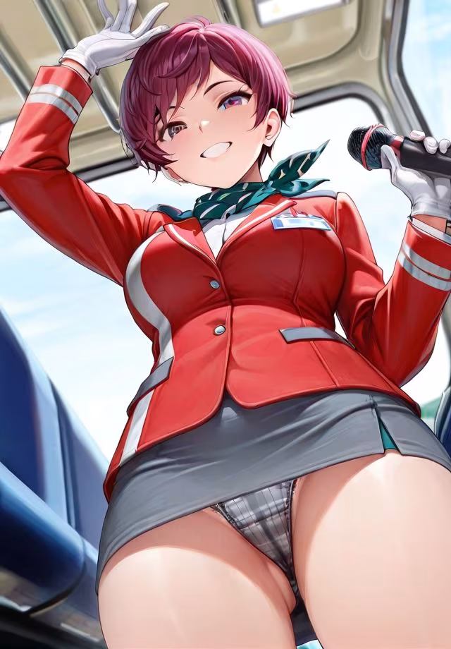 下から失礼しま〜す♪  バスガイド編