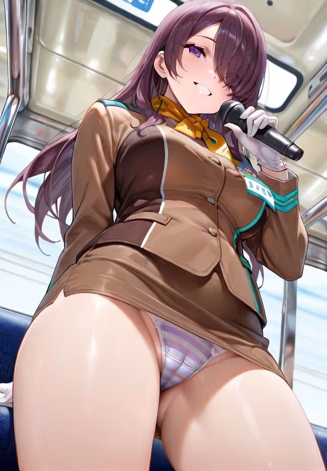 下から失礼しま〜す♪  バスガイド編