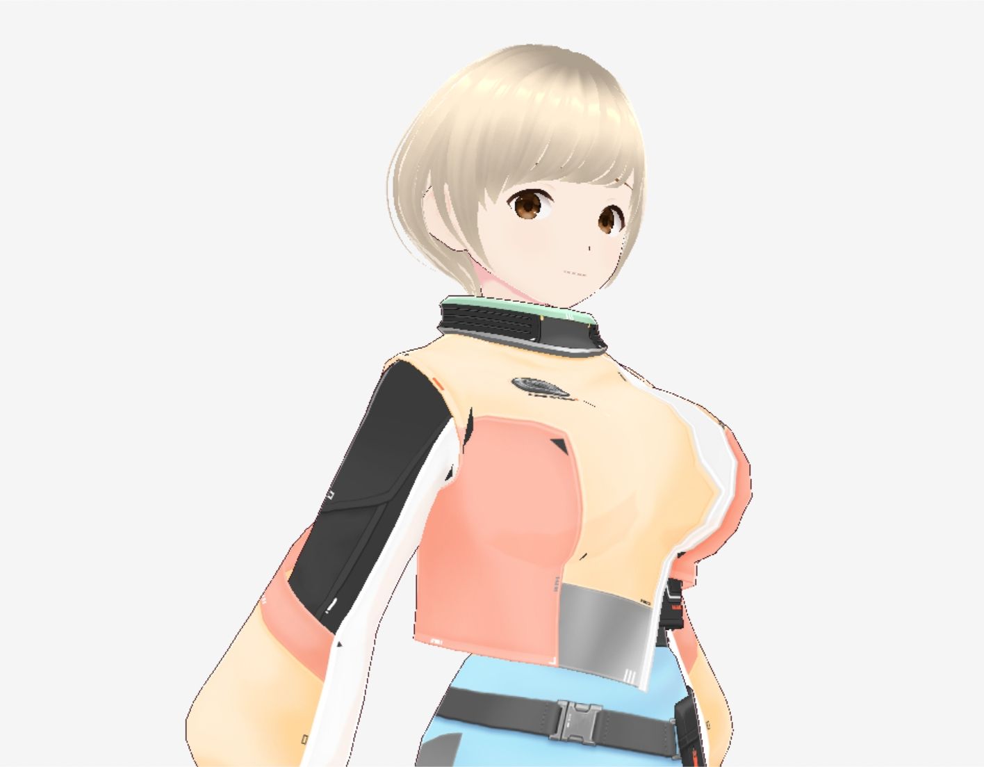 未来人っぽい巨乳おねえさん