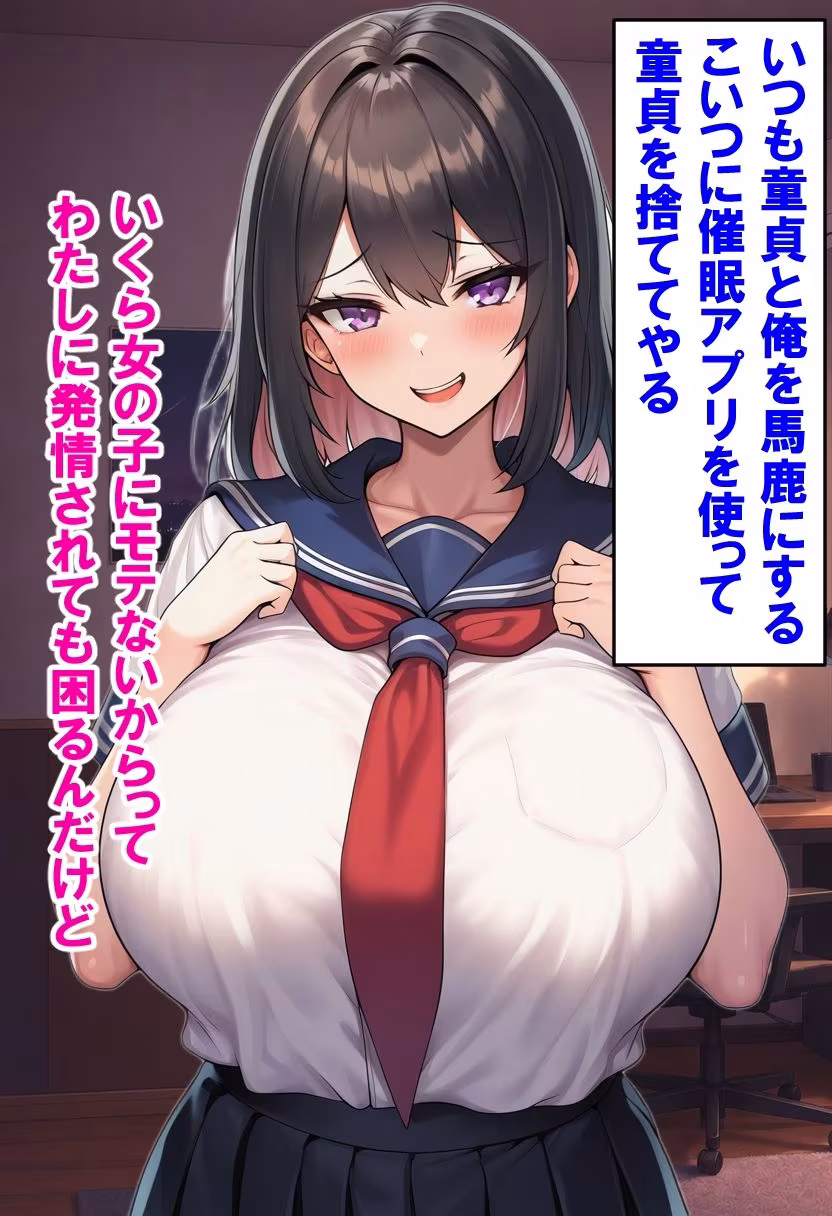いつも童貞と俺を馬鹿にしてくる生意気巨乳妹を催●アプリで孕み袋にしちゃいました