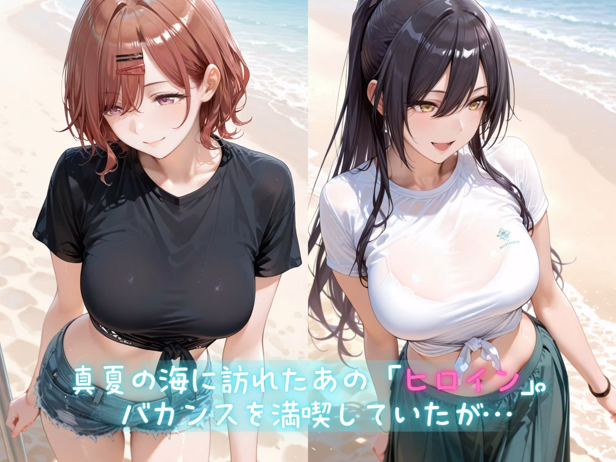 メス堕ちヒロイン  〜 ま●か＆さ●や 夏の海編 〜