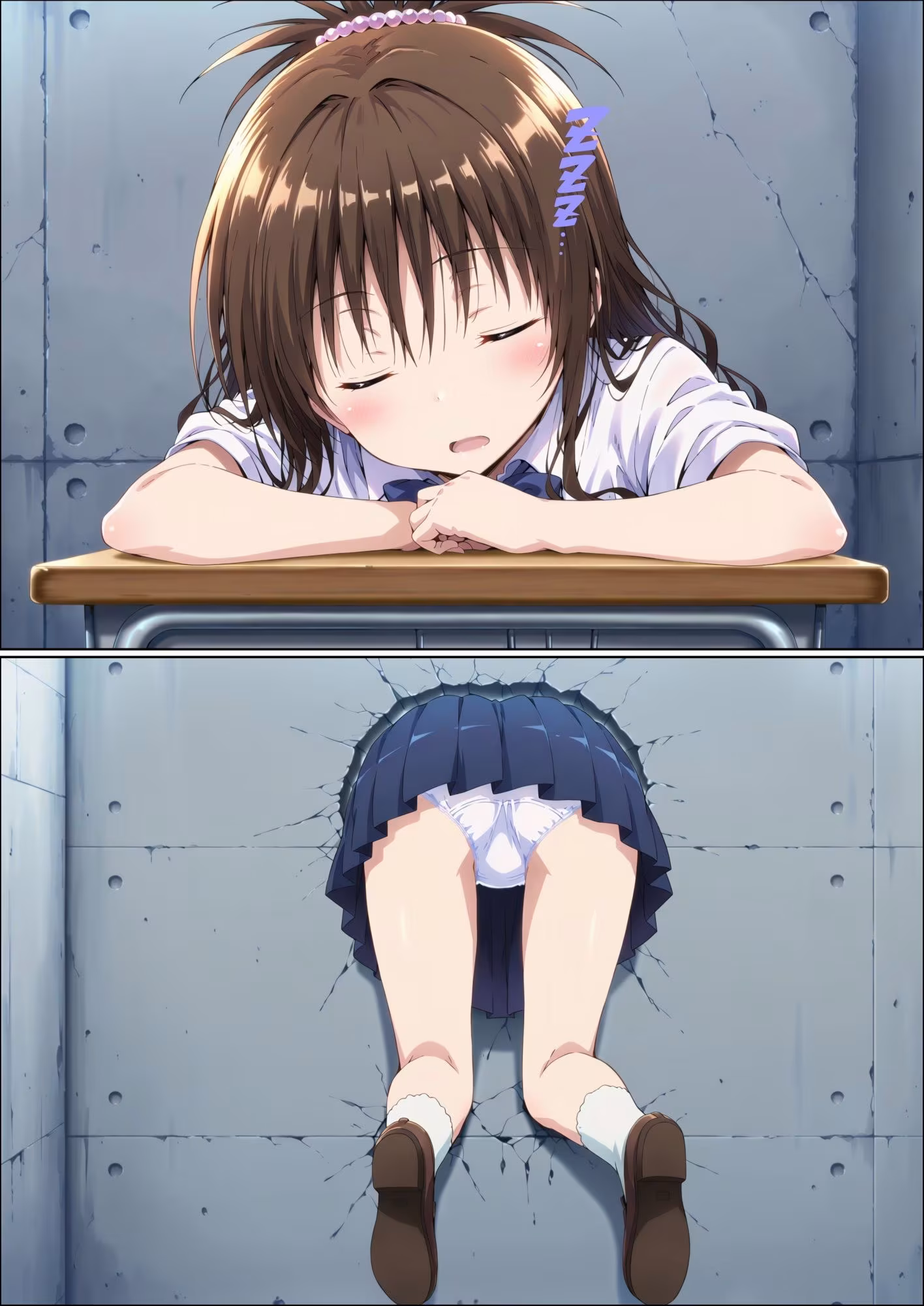 壁越しにエッチな物理実験をされる話！