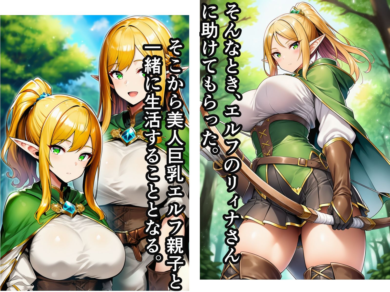 異世界転生して美人巨乳エルフ親子とらぶらぶセックスする話 〜娘編〜