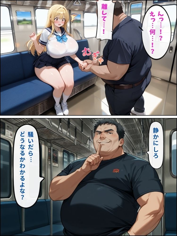 ムチムチ女子校生が終電車両でロープで縛られ調教される話【セリフ付き】