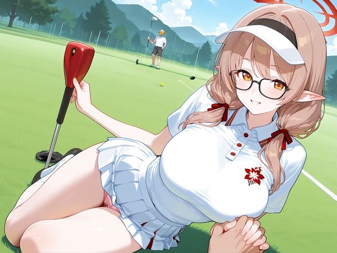 チナツとゴルフエッチ（はーと） コスプレ・巨乳・いちゃいちゃ・野外・くぱぁ