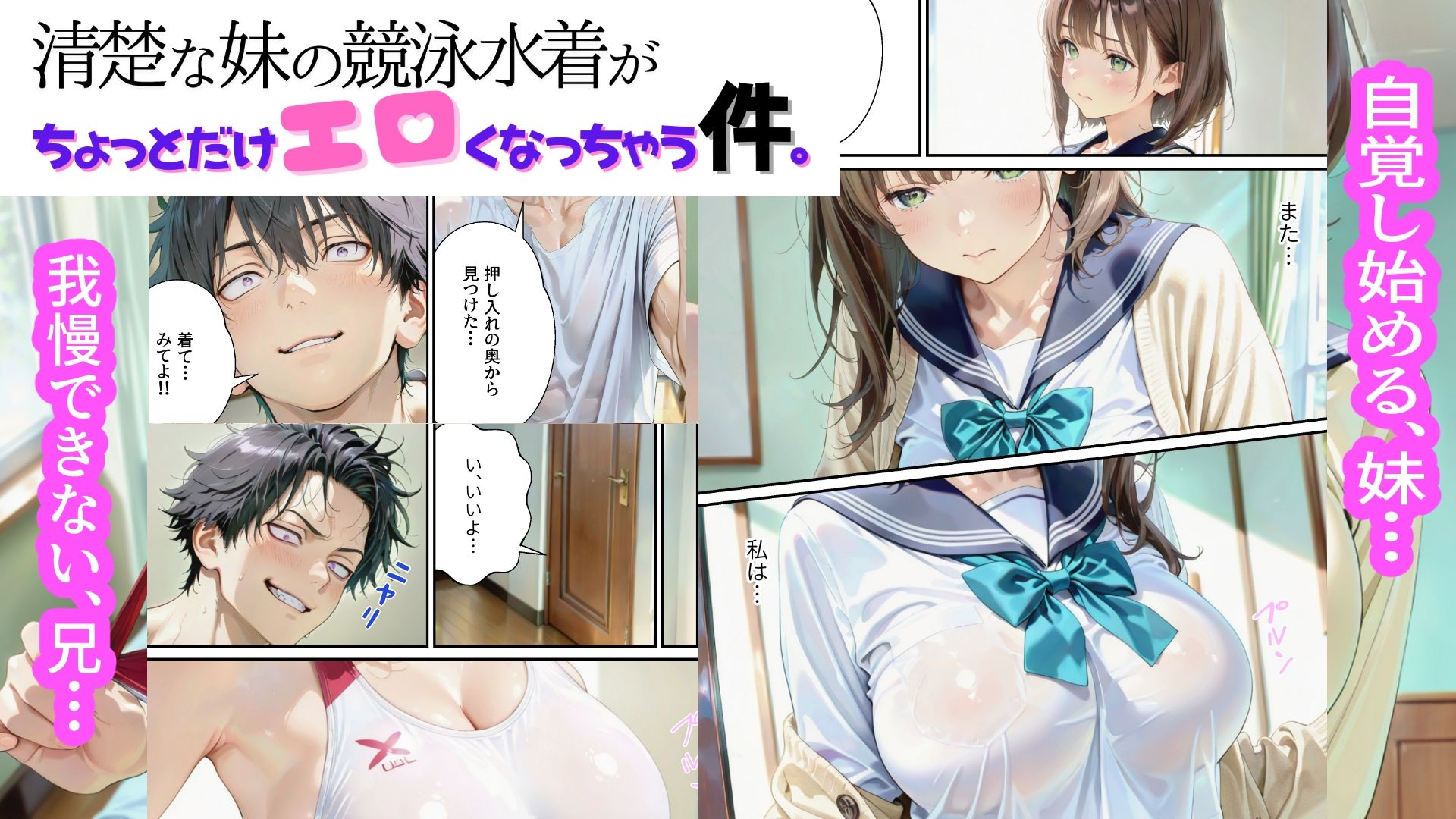 清楚な妹の競泳水着が、ちょっとだけエロくなっちゃう件。「競泳水着編」