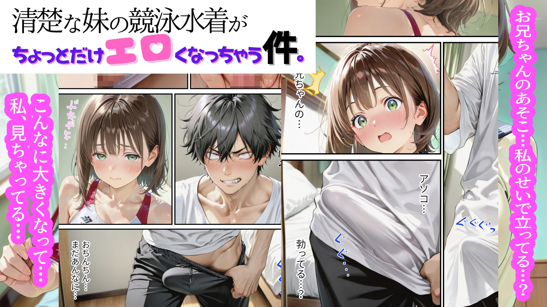 清楚な妹の競泳水着が、ちょっとだけエロくなっちゃう件。「競泳水着編」