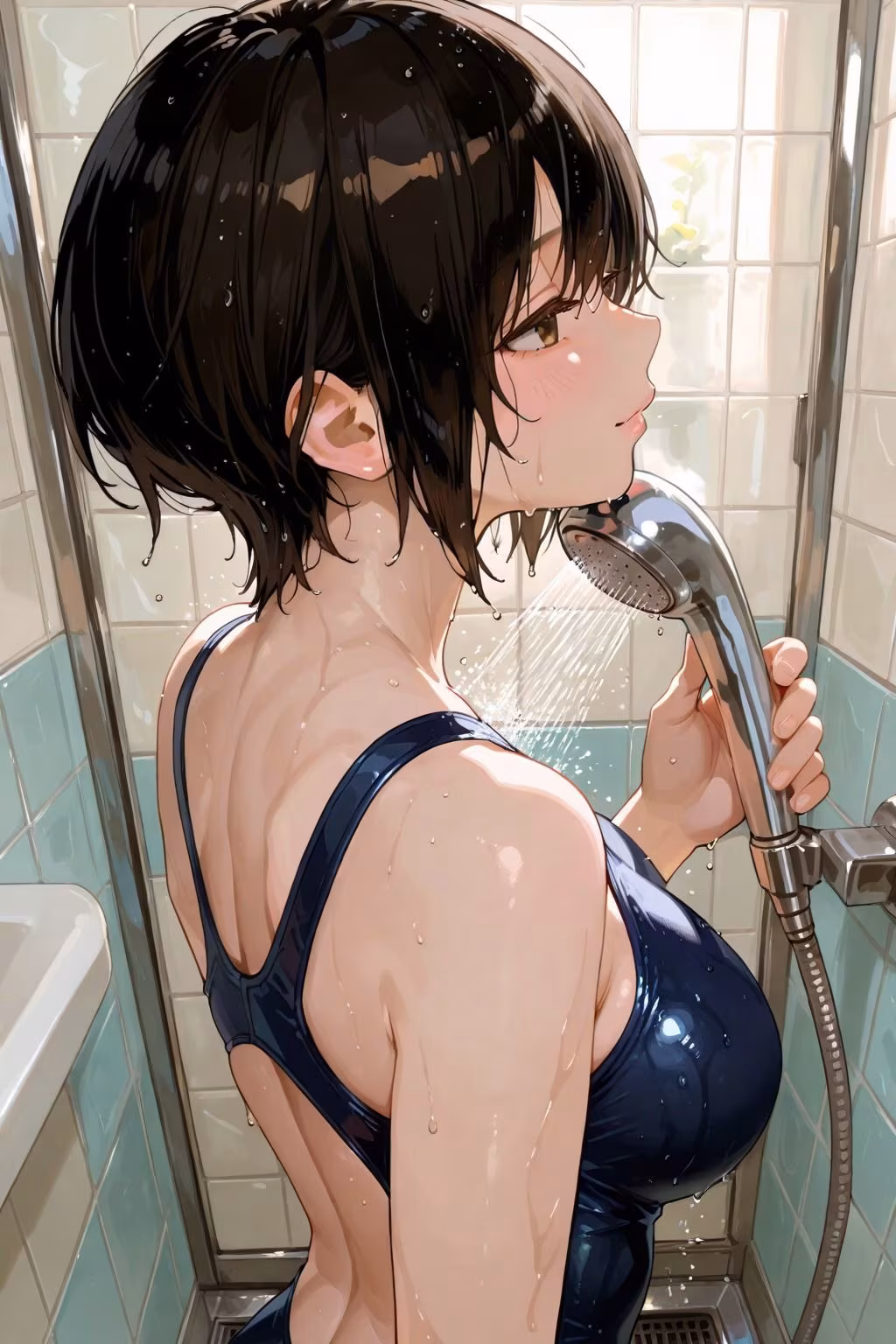 ボーイッシュな妹とお風呂に入って中出ししてしまった
