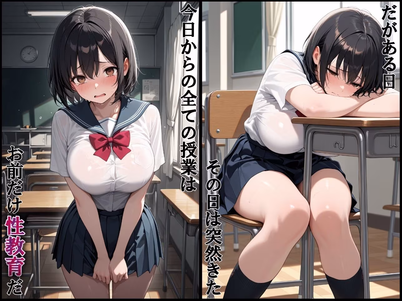 巨乳性指導〜調教されたまんこは男子達の肉便器〜