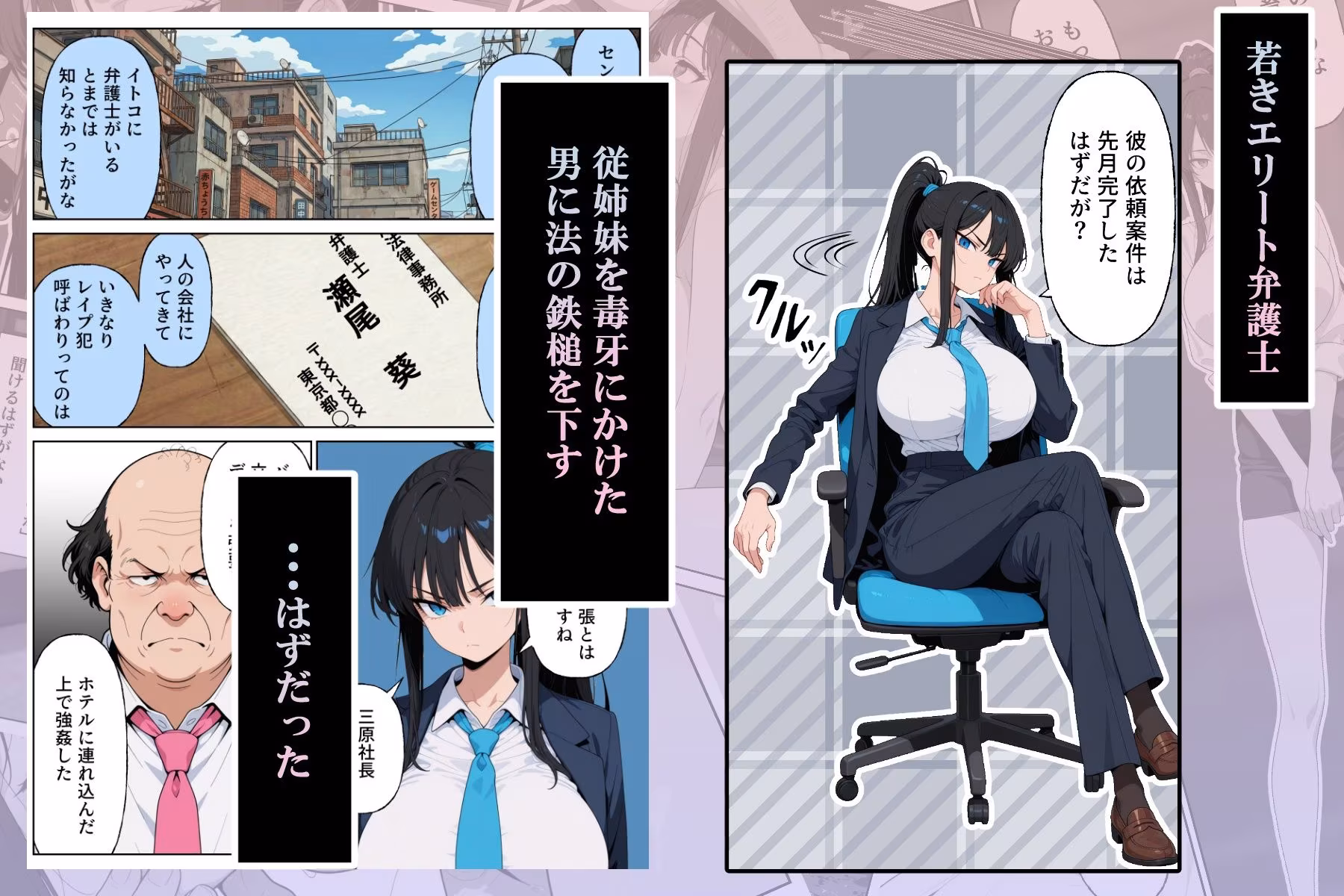 性犯罪者と戦う女弁護士 自分がハメられてメス堕ち人生終了