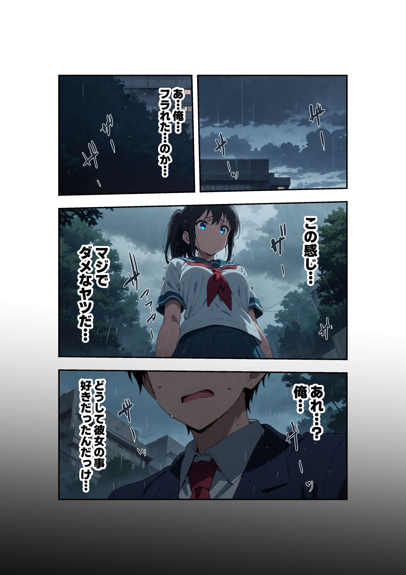 【漫画】びしょ濡レ●プ01