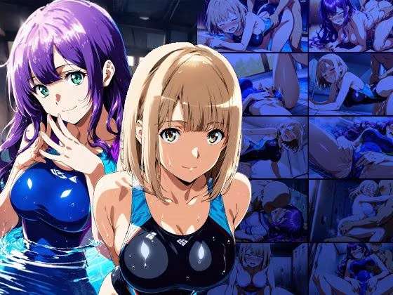 爆乳茶髪紫髪水泳美少女が熱血教師と水着姿孕ませ交尾【4K】