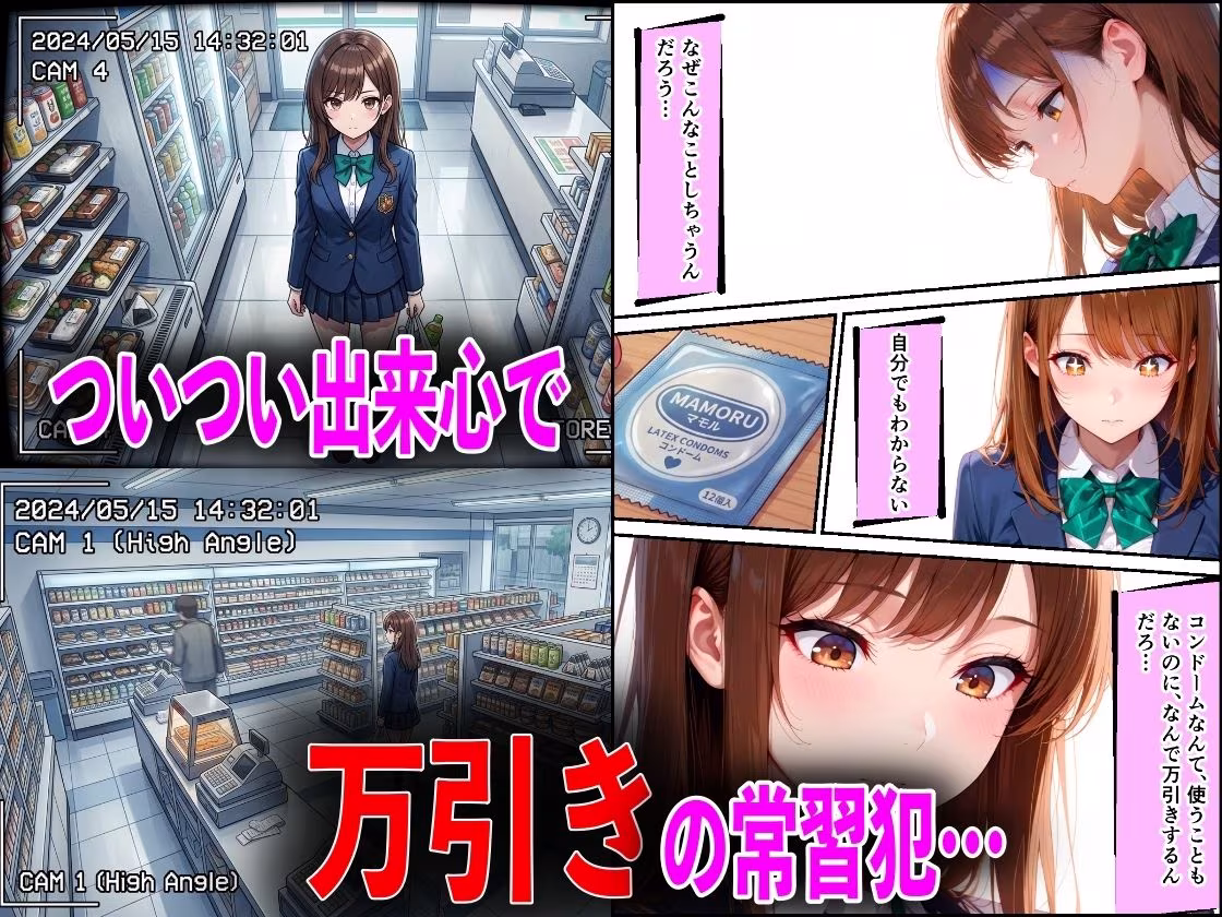 学校でも優等生のJKキモオジ店主に万引きがバレて巨根チンポで性教育された話