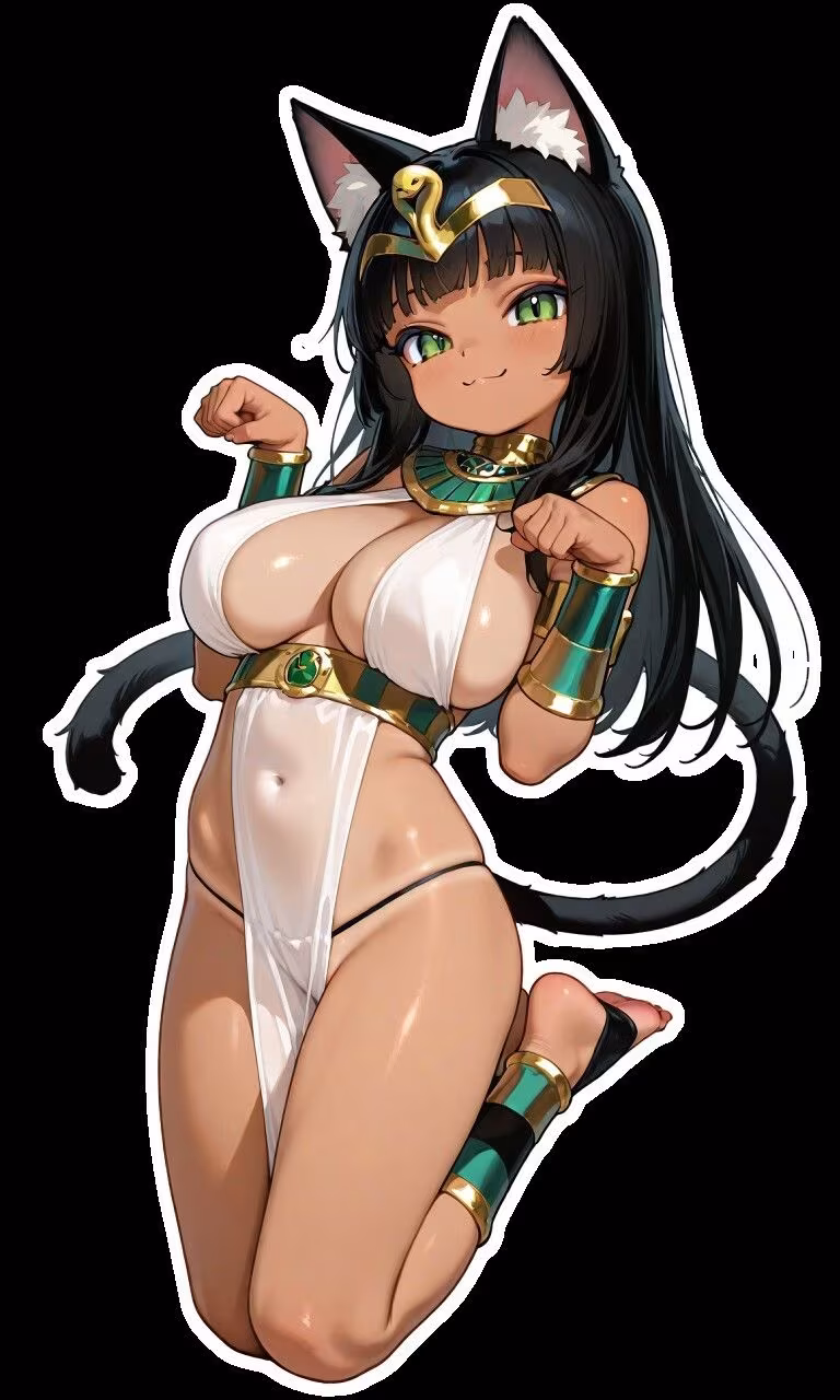 褐色エジプト猫耳爆乳〇リとの日常〜捨て猫から始まる幸せでドスケベな暮らし〜【ファンタジー/けもみみ/人外】