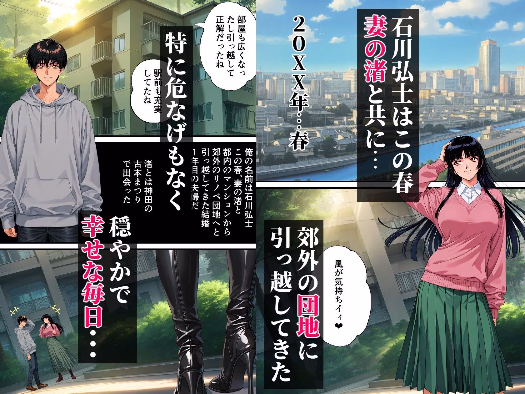 団地妻NTR〜清楚妻が早漏雑魚ちんこ（ダンナ）に欲求不満爆発？ NN（生中だし）オフ会しちゃった話〜