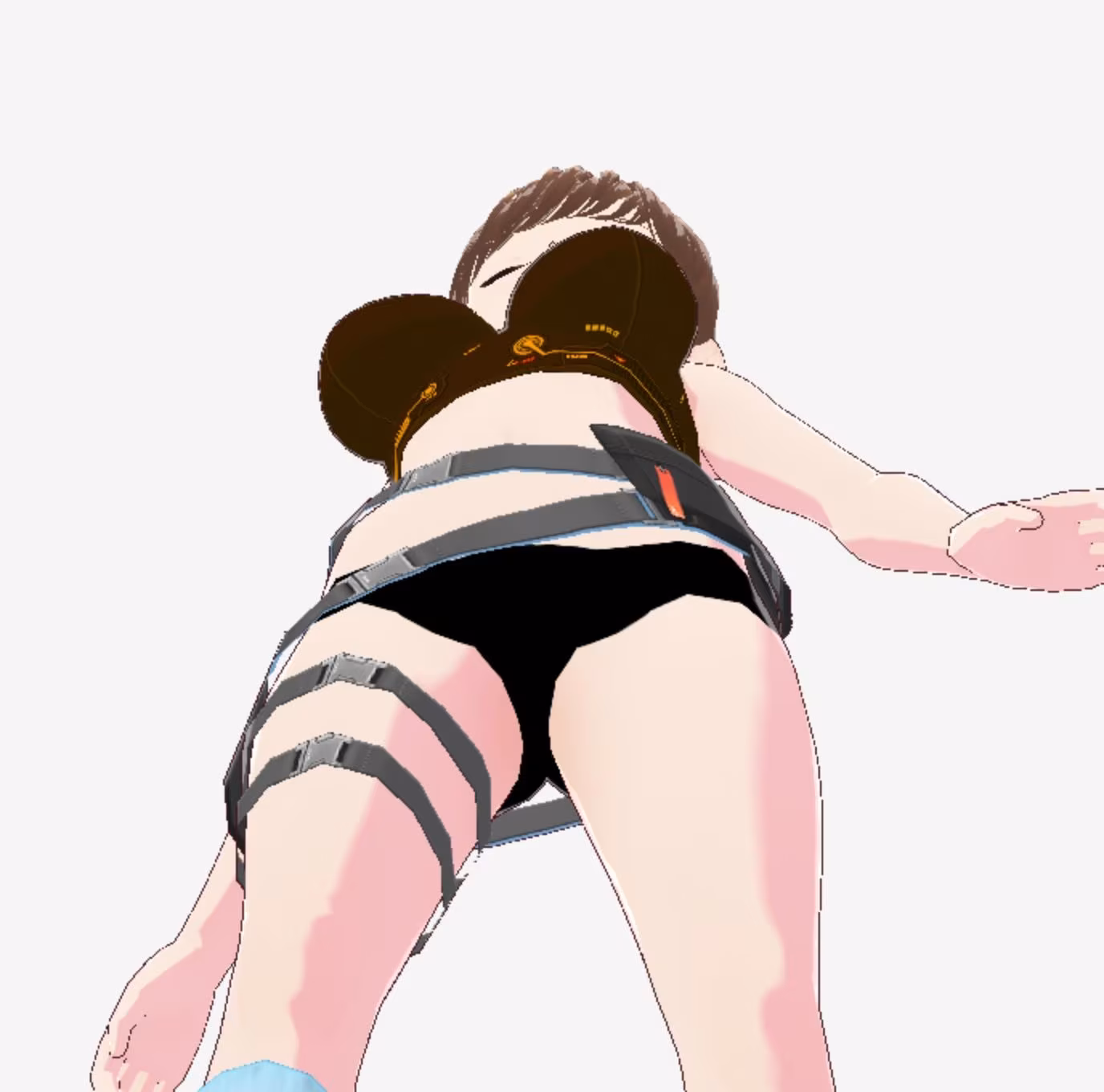 戦ってるようなファッションブラの巨乳美女（セリフなし  3DCGモデル  イラスト集）