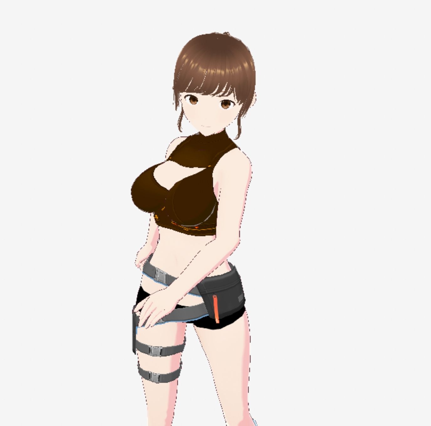 戦ってるようなファッションブラの巨乳美女（セリフなし  3DCGモデル  イラスト集）