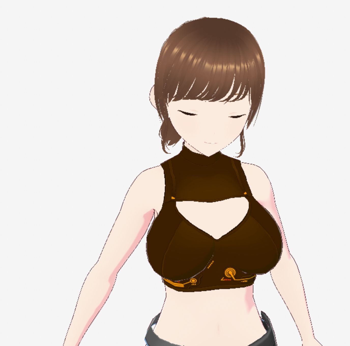 戦ってるようなファッションブラの巨乳美女（セリフなし  3DCGモデル  イラスト集）