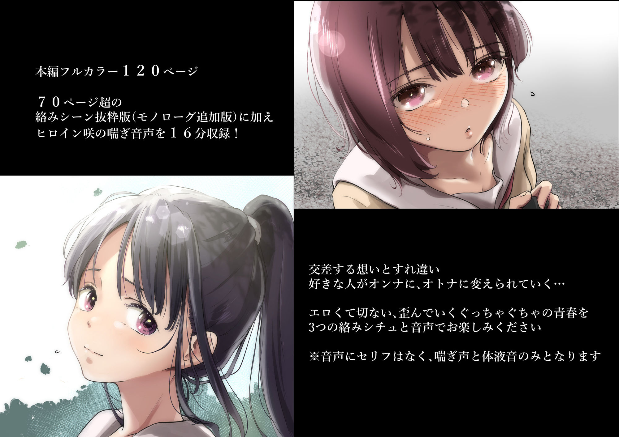 青が溶ける  （好きな人が隣の布団で喘ぐ青春BSS-喘ぎ音声付）