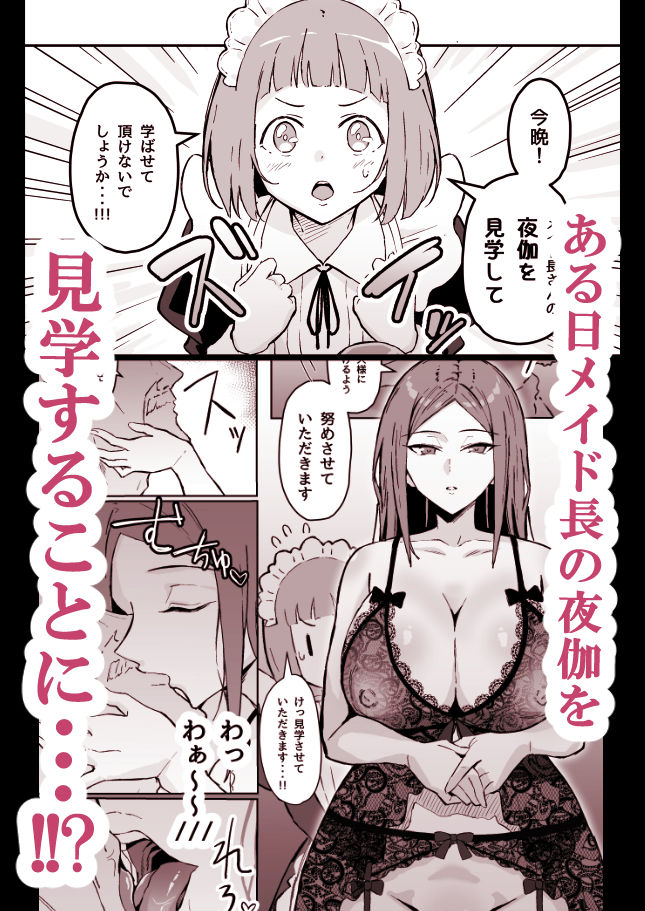 憧れの先輩メイド長の夜伽を見学