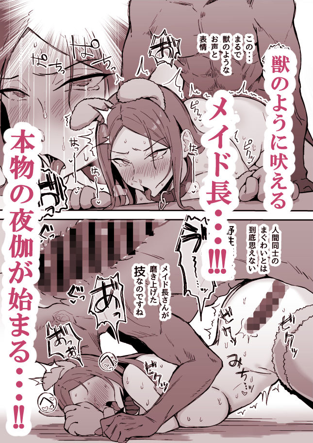 憧れの先輩メイド長の夜伽を見学