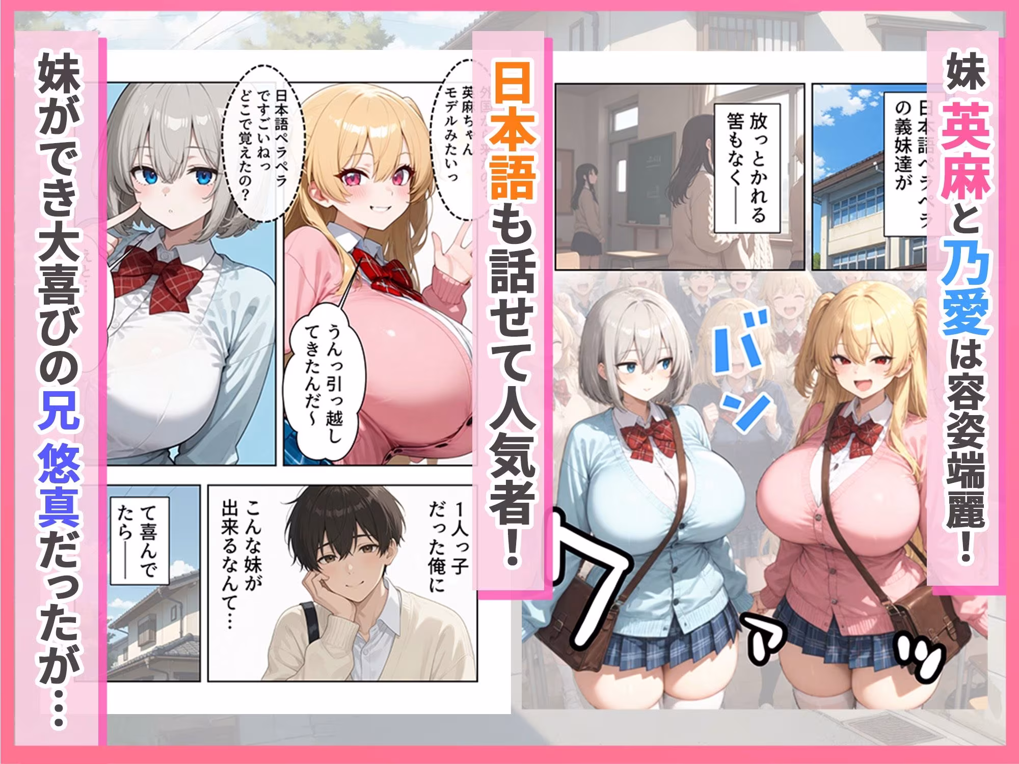 義理のハーフ姉妹 ズレたエロ常識の妹といちゃラブ性活