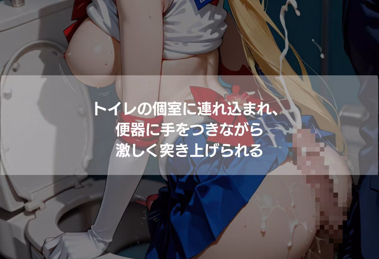 ふたなり巨乳3美少女 金髪青髪黒髪の教室・トイレ・森中出し 342枚