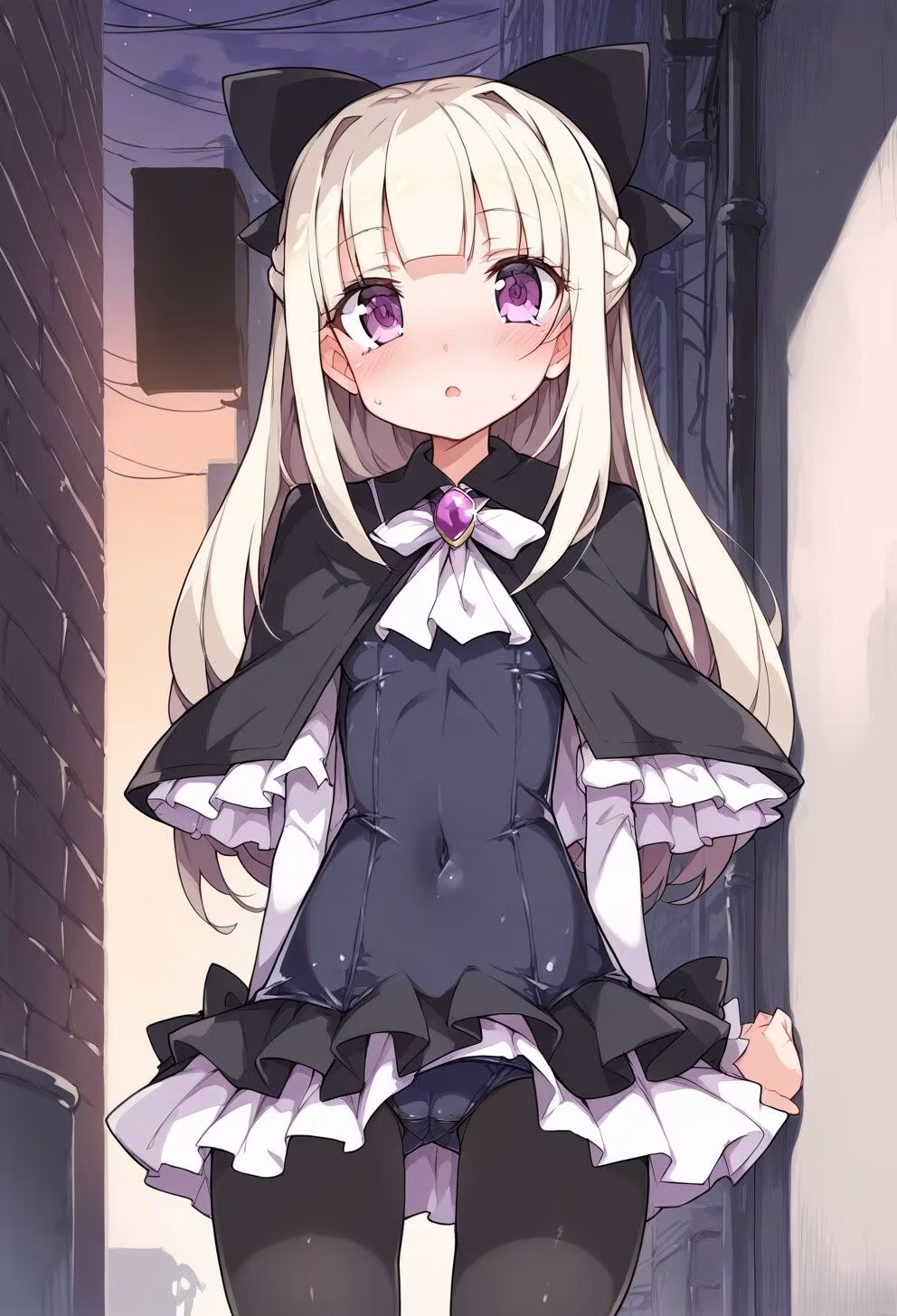 路地裏ぶっかけスク水魔法少女