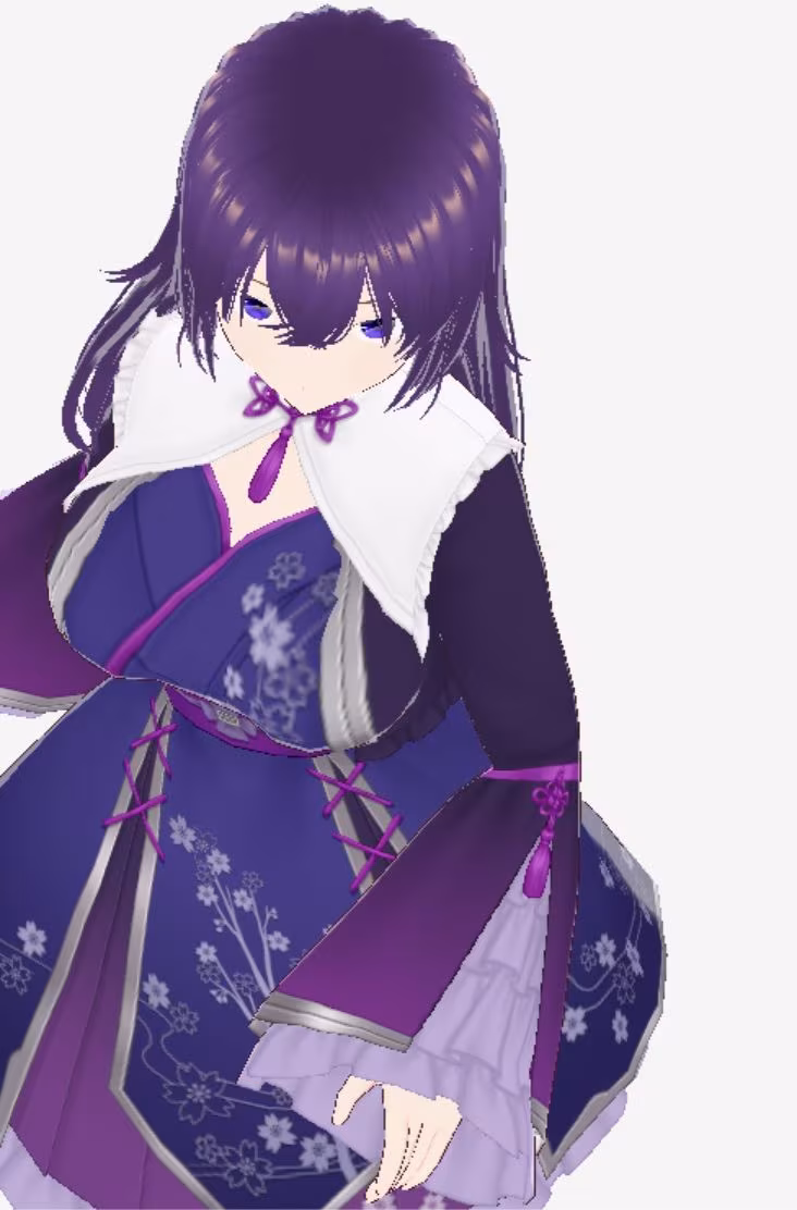 和柄の洋風ドレスの巨乳美女（セリフなし  3DCGモデル  イラスト集）