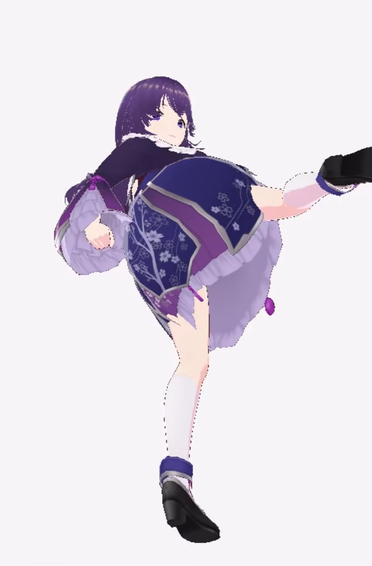 和柄の洋風ドレスの巨乳美女（セリフなし  3DCGモデル  イラスト集）