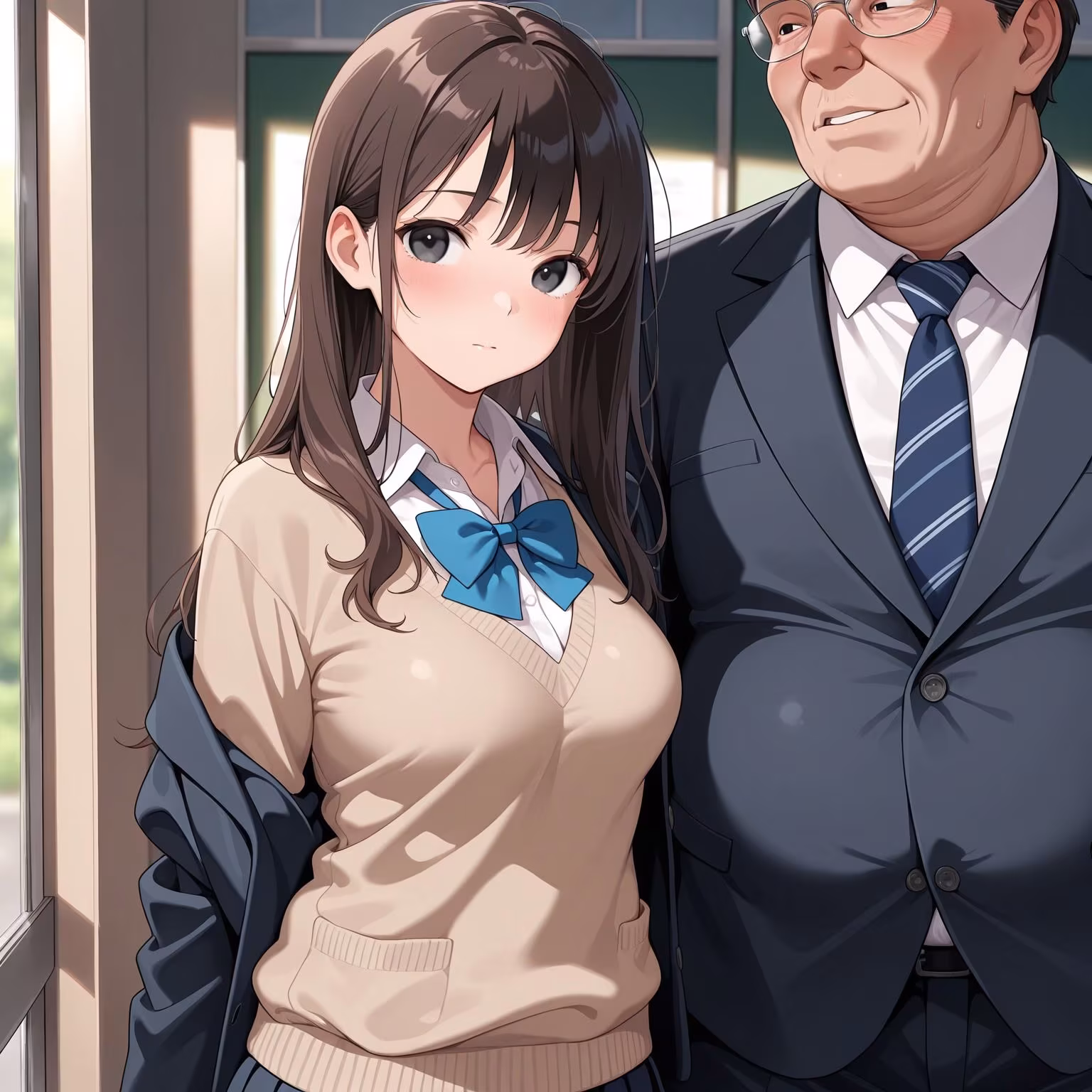 女子校生  性奴●学園  キモオジ教師に女子校生イキ狂い！！