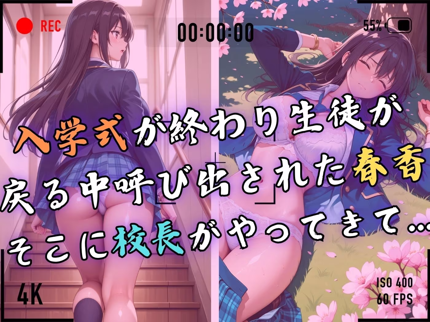 【4Kイラスト】1万3000人の生徒を抱いた校長による榊原春香への性指導（入学式編）