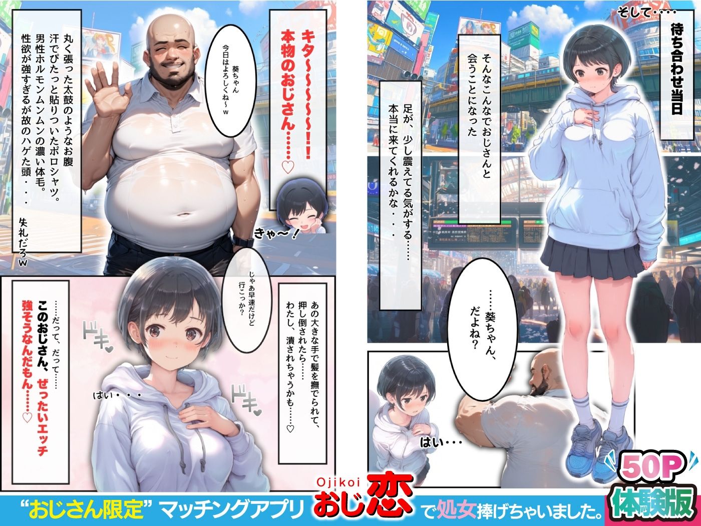 おじさん限定マッチングアプリ【おじ恋】で処女捧げちゃいました。