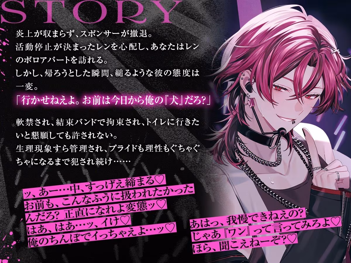 【裏垢炎上×尊厳破壊】UNDER:DOLL 01. レン 裏垢炎上編「トイレ？ダメに決まってんだろ。そこで漏らすまで我慢しろ、俺の犬なんだからさァ（はーと）」