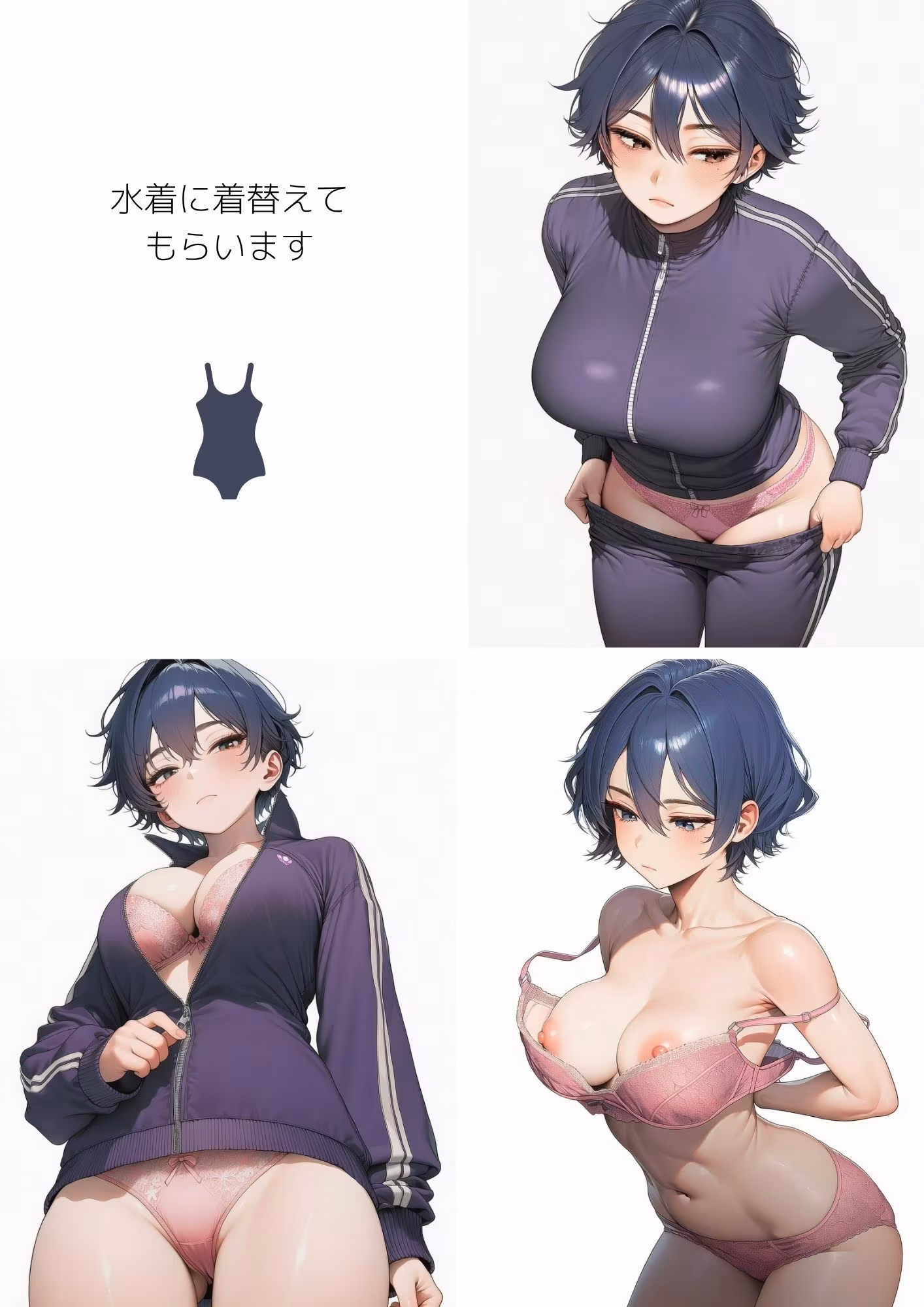 【グラビア写真集風CG集】競泳水着と肉体美〜F4F真琴ソログラビア vol.1〜【R18完全版】