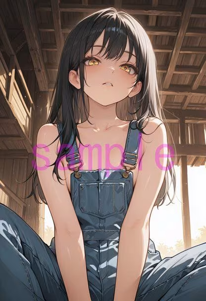 裸オーバーオールの女の子に見下していただく画像集